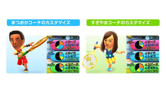 3DS マリオテニス オープン Mii カスタマイズ