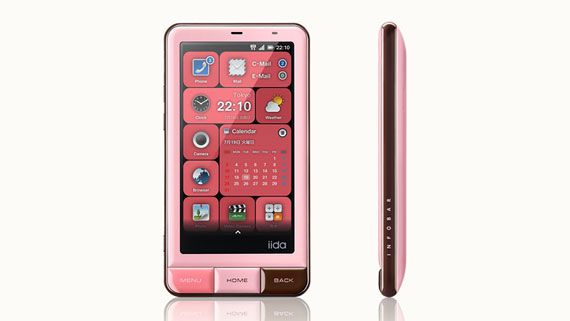 iida INFOBAR A01 CHOCOPINK au by KDDI