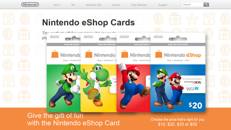 米任天堂、「Nintendo eShop Card（ニンテンドープリペイドカード）」にヨッシーデザインを追加