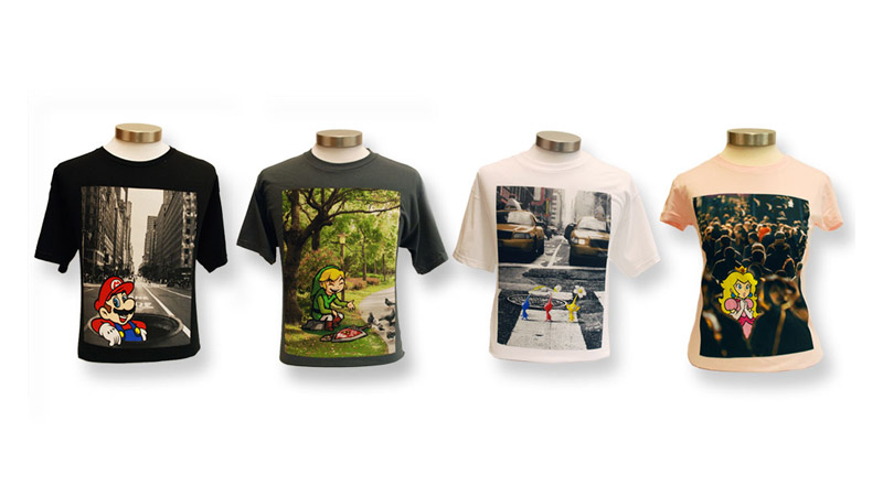 実際のニューヨーク市街にマリオやリンク、ピクミンらがデザインされたTシャツコレクション「Real NYC」、Nintendo World Storeで発売
