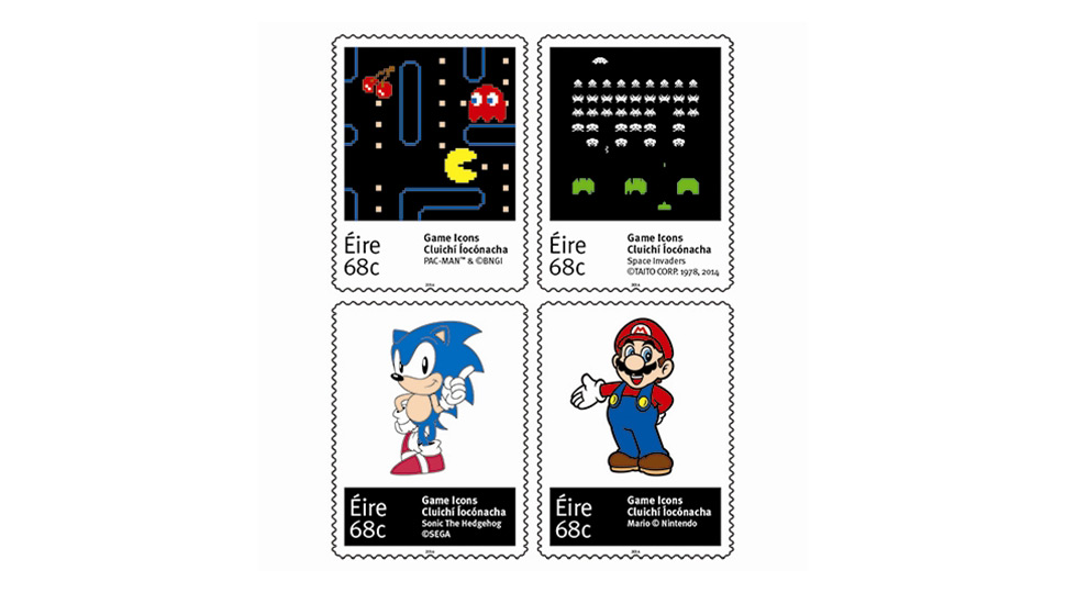 マリオやソニックなど、ビデオゲームを象徴する4キャラクターが切手に。アイルランドで発売