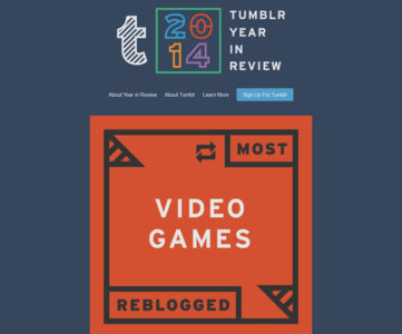 Tumblrの2014年を振り返る「Year in Review」、ゲーム部門のリブログ数上位は『ポケモン』など任天堂が独占