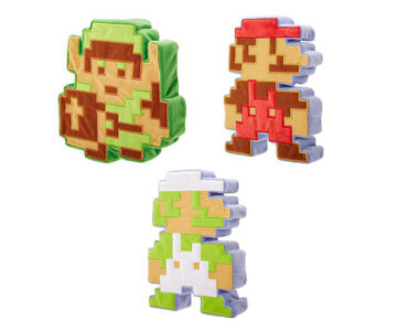 ドットマリオクッションを思い出す、8ビットマリオ／ルイージ／リンクのぬいぐるみが「World of Nintendo」に登場