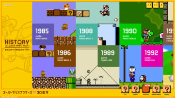 スーパーマリオ30年の歴史を振り返る、“History of Super Mario Bros.”が任天堂公式サイトで公開
