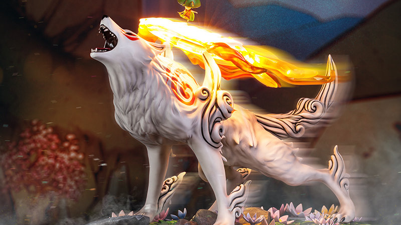 F4Fの新作に『大神』の主人公「アマテラス」、毛並みも美しく白狼が立体化