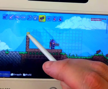 WiiU版『テラリア』のタッチ操作を含むGamePadモードを確認できるフッテージ映像