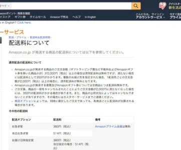 Amazon Co Jpの全品送料無料が一部終了に 00円未満は配送料350円 書籍販売やプライム会員は無料継続 T011 Org