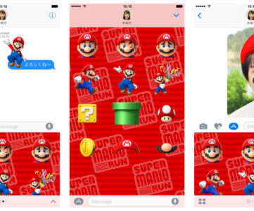 任天堂『SUPER MARIO RUN Stickers』がリリース、iOS 10のメッセージアプリで使えるマリオのステッカーパック