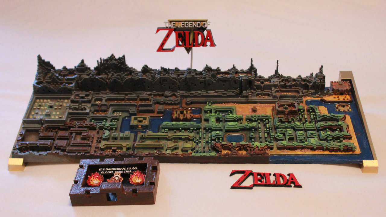 Zelda 3D Printed Hyrule Map