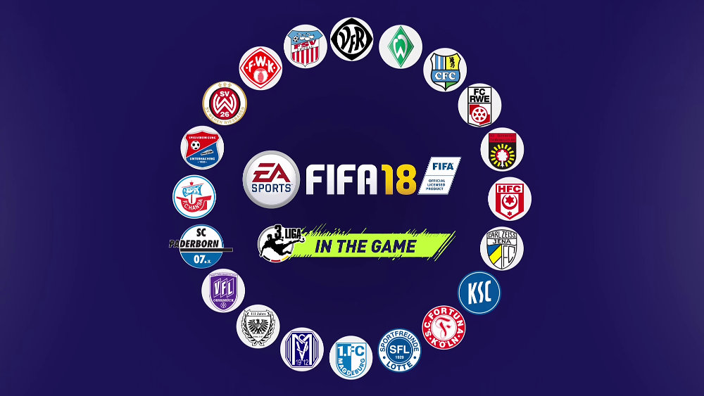 『FIFA 18』、ドイツ・ブンデスリーガ3部「3. Liga」を収録