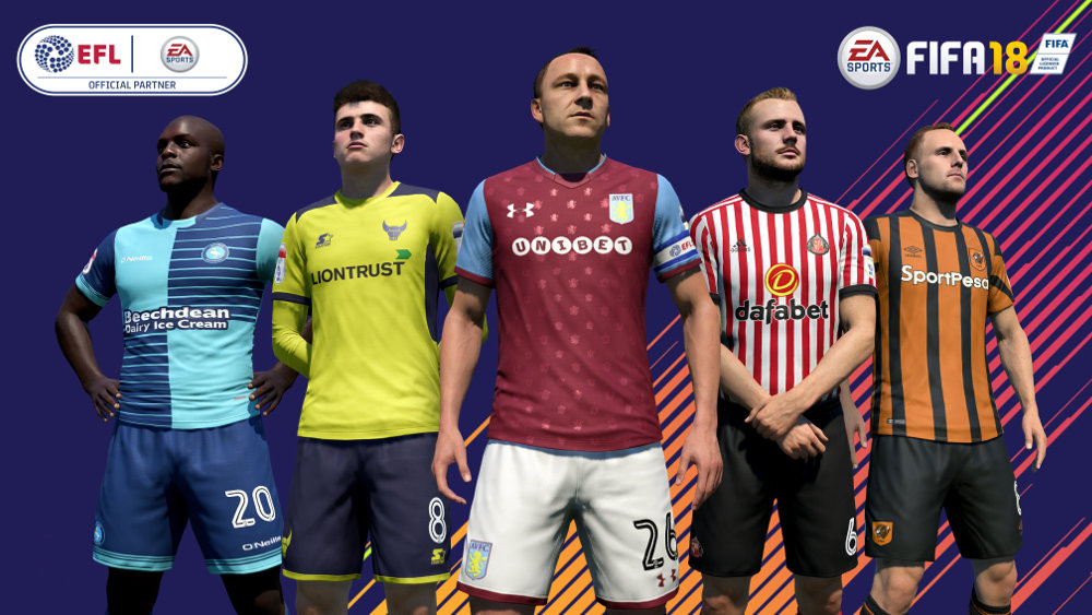 EA、『FIFA 18』で EFL とオフィシャルパートナー契約。2部以下の選手たちもリアルさを増して登場