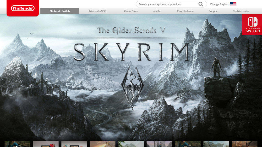 米任天堂、スイッチ版『Skyrim』のティザーサイトを公開。プロモーションで Bethesda と協力