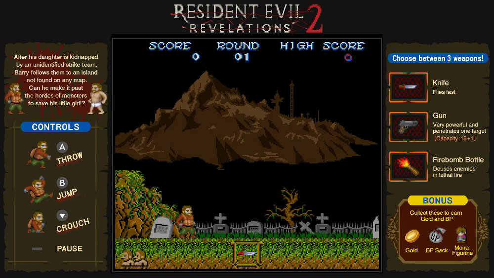 スイッチ版『バイオリベ』に 8bit テイストのミニゲームが収録、『UE』にはシューティング、『2』には『魔界村』オマージュのアクション