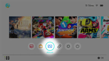 【Nintendo Switch】アルバム内の並び順、目的の写真・動画を見つけやすくする方法