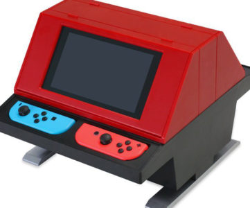 ニンテンドースイッチ本体を懐かしの「任天堂VS.システム」風にして楽しめる『対面型アーケードスタンド』