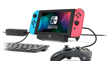 Nintendo Switch「テーブルモード」で複数周辺機器を同時利用できる4ポートUSBハブスタンド、LANアダプター接続で有線LAN接続も可能に