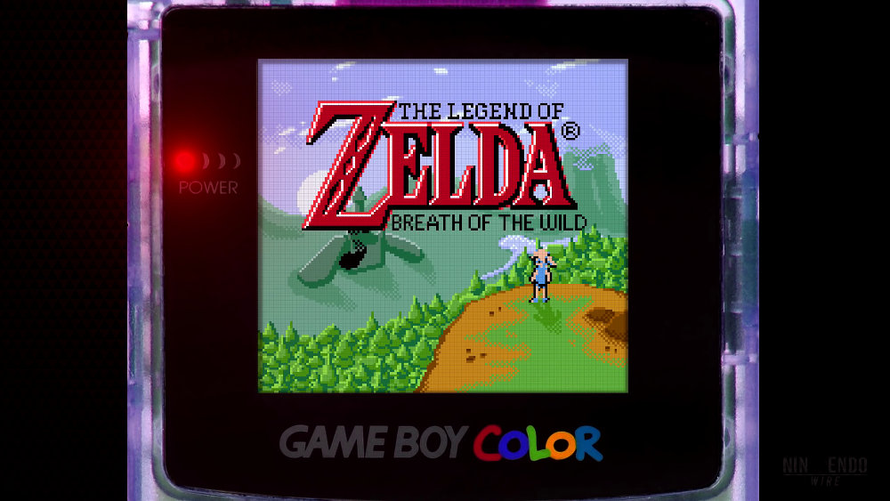 『ゼルダの伝説 ブレス オブ ザ ワイルド』がもし90年代にゲームボーイカラーで発売されていたら？を表現するデメイク映像