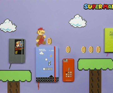 モレスキン×スーパーマリオ：NESカートリッジやゲームボーイ等のコラボデザイン手帳