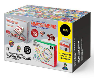 【ニンテンドークラシックミニ】「ファミコン」「スーパーファミコン」ダブルパックが9月に発売へ、特典としてACアダプター付属