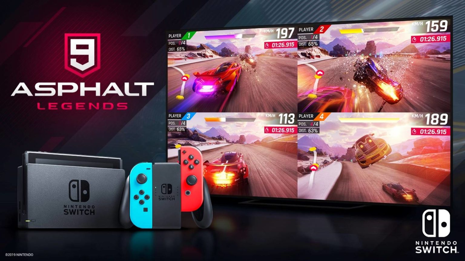 『アスファルト9：Legends』Nintendo Switch版のダウンロード数が1週間で100万件を突破
