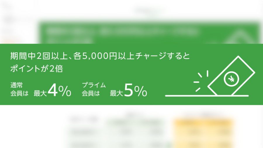 Amazonチャージ 期間中に2回以上利用すると最大5 還元 ポイント2倍キャンペーン T011 Org