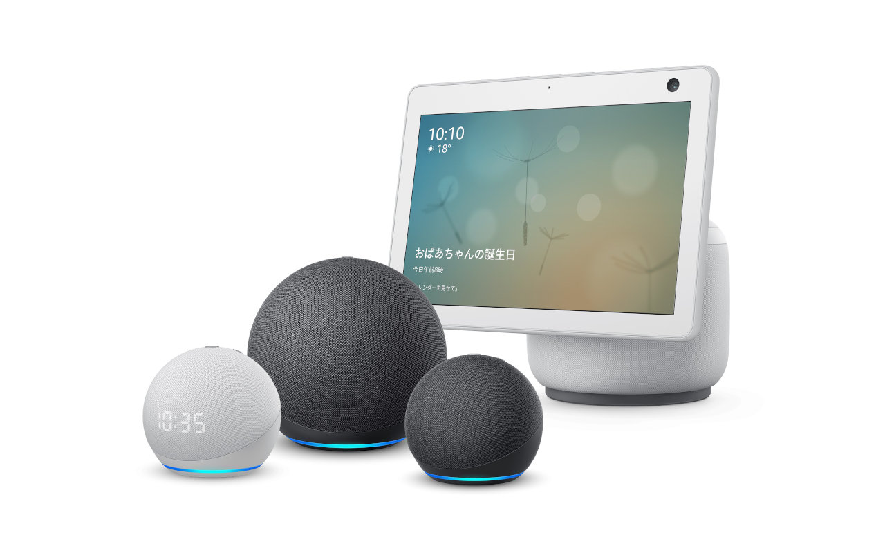 Amazon、球体デザインになった「Echo Dot」や、新デザイン「Echo Show 10」など「Echo」シリーズの新モデルを発表・予約受付開始