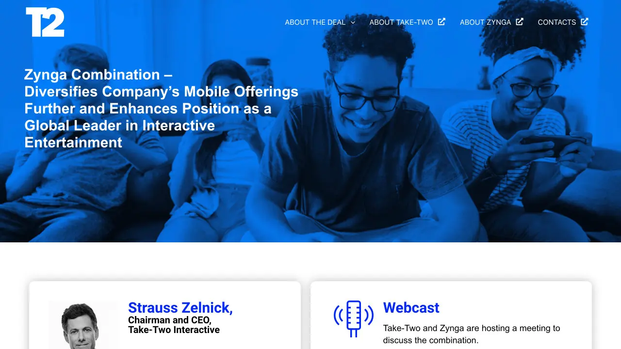 テイクツー モバイル大手のジンガを1 4兆円で買収 T011 Org